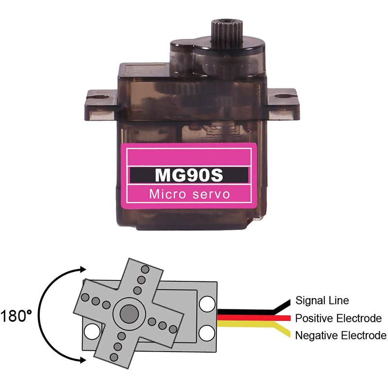 Servo MG90S 5/10/20/40Pcs Semu - Drone Rc Jet ulasan dan harga